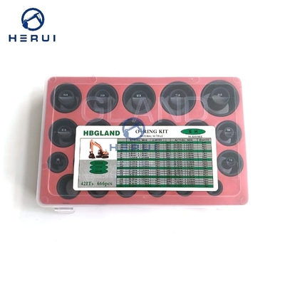 666 PCS Excavator Rubber Repair Seal O-Ring Box Hydraulic Seal Kit O Ring Box