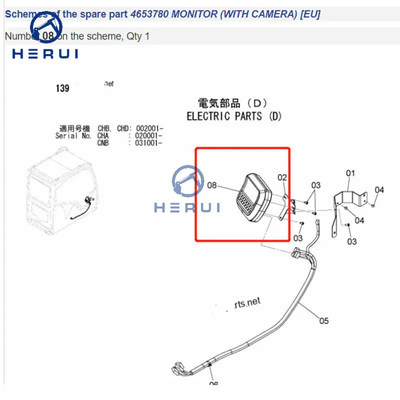 ZX200-3 ZX210-3 ZX240-3 ZX270-3 ZX330-3 ZX450-3 4652262 4631127 4653775 Monitor Display Panel For Hitachi