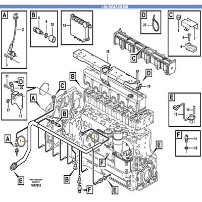 VOE20728258 20728258 Cable Harness for  Excavator EC160B EW160B EC180B EC210B D6D Engine Wiring Harness Parts