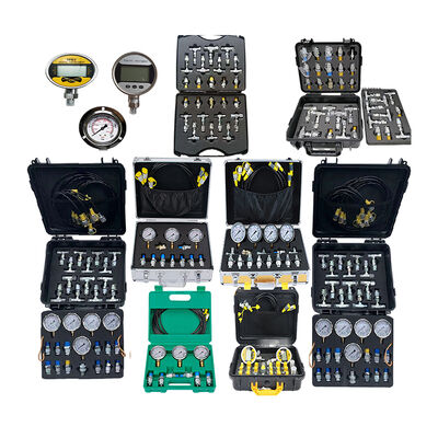 Excavator Hydraulic Diagnostic Tool Gauge Hydraulic Pressure Gauge Kits Tee Joint Box