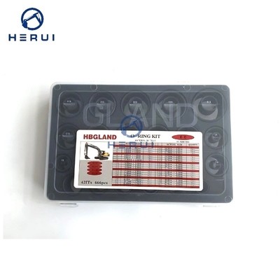 666 PCS EC50 EC210 EC240 EC290 O-Ring Box Rubber Repair Seal Kit for Excavator