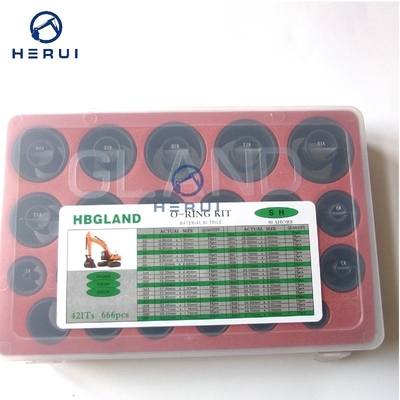 666 PCS Excavator Rubber Repair Seal O-Ring Box Hydraulic Seal Kit O Ring Box